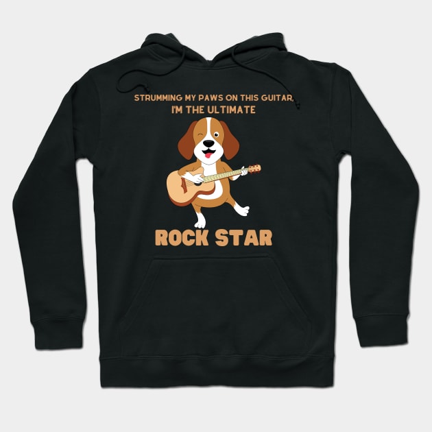 Funny dog playing guitar Hoodie by SylwiaArt